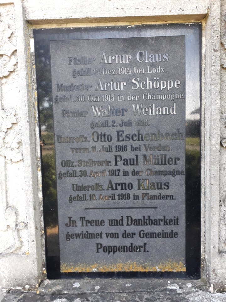 War memorial Poppendorf, Schkölen 3