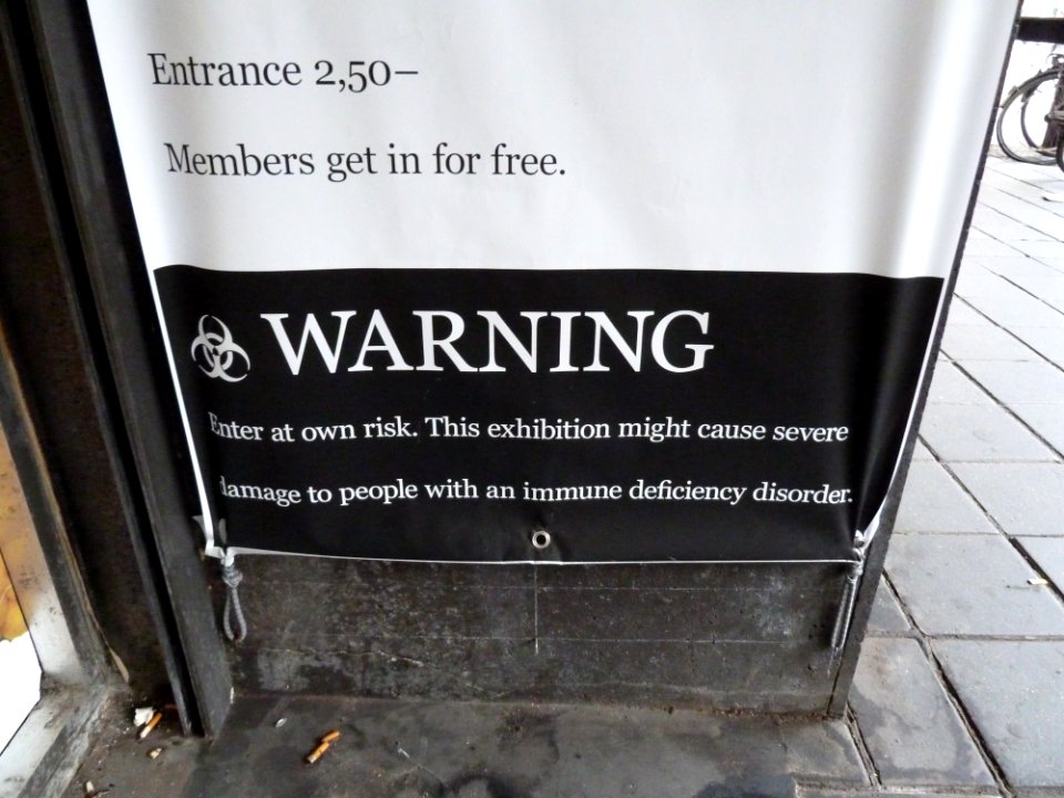Warning at GLAMcamp Amsterdam
