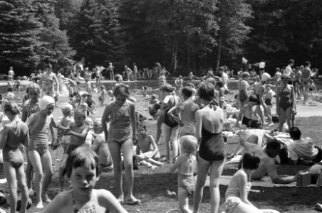 Warme zondag op Zandvoort Drukte in Bad Crailo, Bestanddeelnr 912-6854