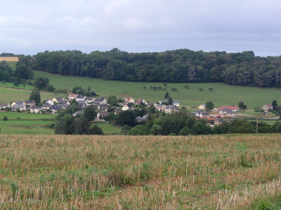 Warnécourt (Ardennes) vue du village