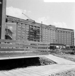 Wandversiering op gebouw Ziekenhuis VU te Amsterdam van Op te Laak, Bestanddeelnr 916-5279