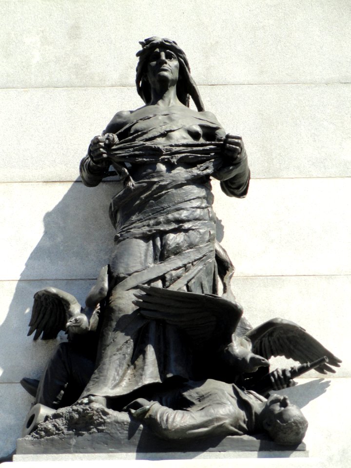 War, W. face of Wm. T. Sherman Memorial - DSC08304