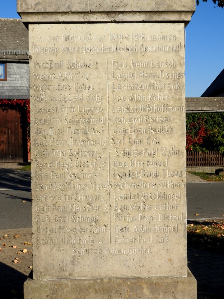 War memorial Erbengrün 2
