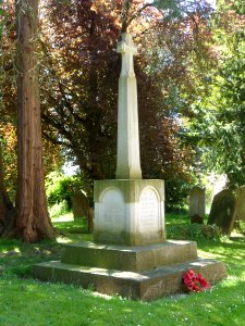 War Memorial at St Mary the Virgin's Church, Church Road, Horne (June 2013)