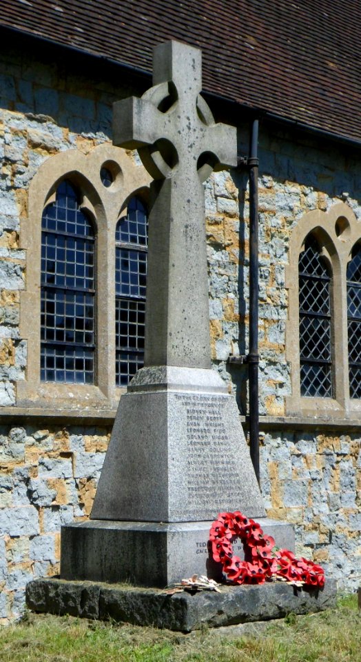 War Memorial at St John the Baptist's Church, Brickfield Road, Outwood (June 2013)