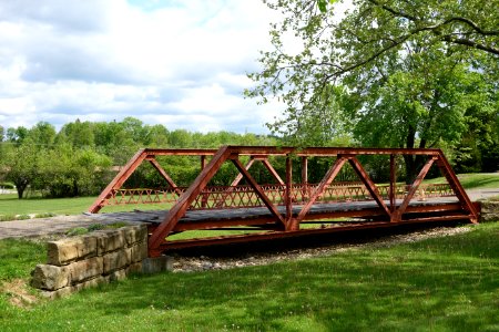 Warren (riveted) pony truss bridge, Mt. Vernon Bridge Co, Mt. Vernon, Ohio, 1909 - National Road Museum - DSC02778