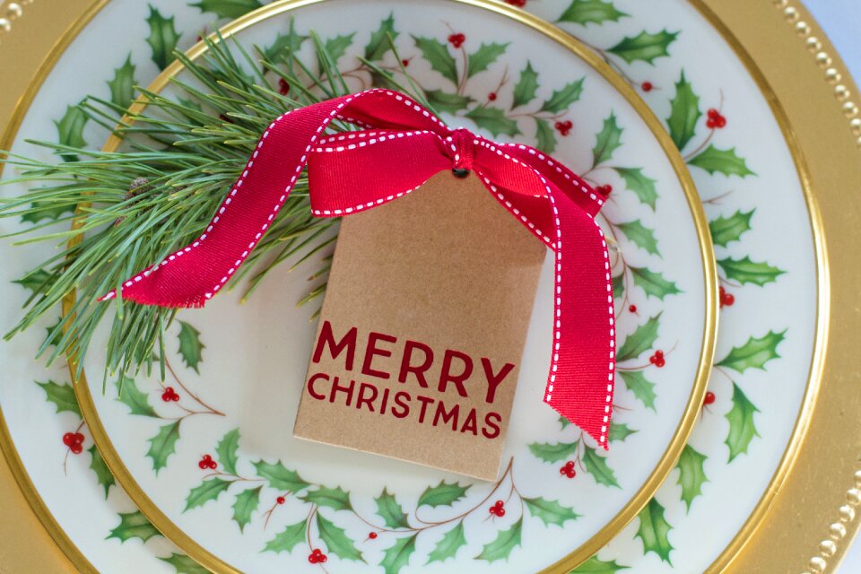 Place setting table holiday