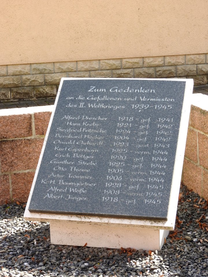 War memorial Braunsroda, An der Poststraße 5