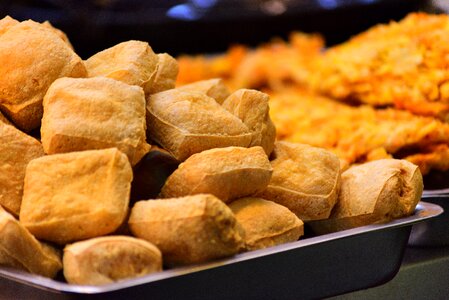 Delicious fried tofu photo