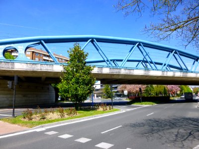 Vitoria - Puente del tren sobre el Portal de Castilla