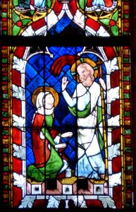 Vitrail «Noli me tangere» (chapelle St Laurent, cathédrale de Strasbourg)