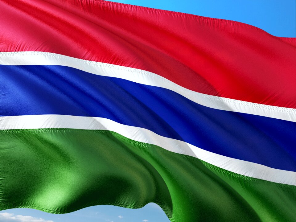 Flag the gambia west africa