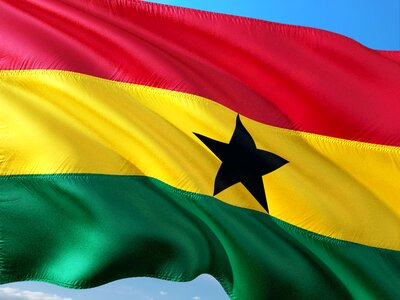Flag ghana west africa photo