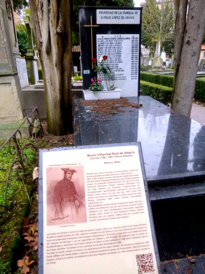 Vitoria - Cementerio de Santa Isabel, panteón familiar del general Bruno Villarreal