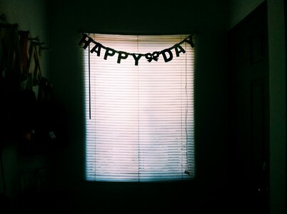 Light black window black room