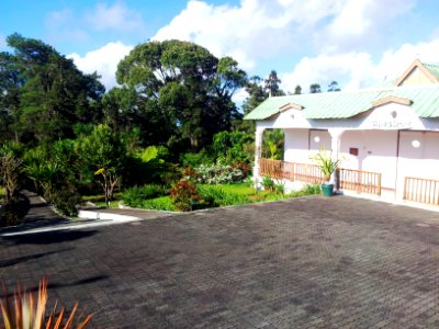 Visitors Centre for Monvert Nature Park with entrance to arboretum