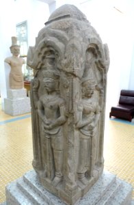 Vishnu and Lakshmi, Angkor Thom, Cambodia, 10th-11th century, sandstone - Museum of Vietnamese History - Museum of Vietnamese History - Ho Chi Minh City - DSC05931