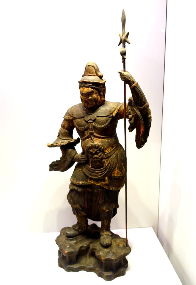 Virudhaka (Zochoten), Guardian King of the South, Japan, Heian period, c. 1075 AD, wood, polychromy, gilding - Arthur M. Sackler Museum, Harvard University - DSC01166