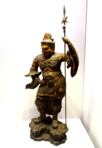 Virudhaka (Zochoten), Guardian King of the South, Japan, Heian period, c. 1075 AD, wood, polychromy, gilding - Arthur M. Sackler Museum, Harvard University - DSC01166