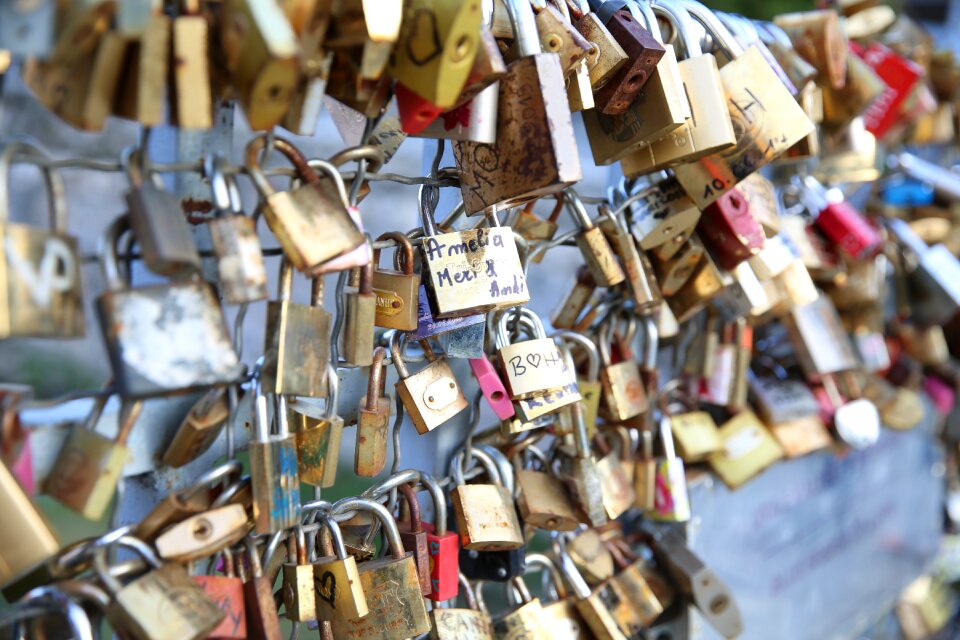 Love bridge key photo