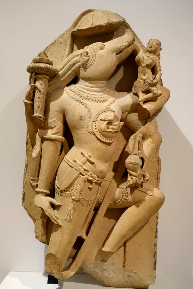 Vishnu as Varaha, Madhya Pradesh, India, 900s AD, sandstone - Dallas Museum of Art - DSC05082