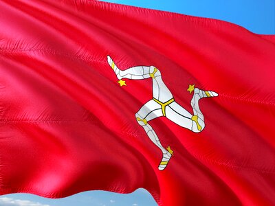 Flag isle-of-man british overseas territory