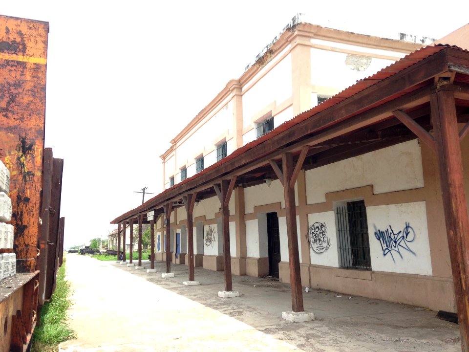 Vista de antigua estacion tren remodelada en Cd Victoria