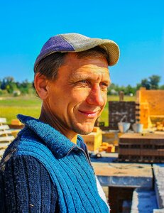 Man construction portrait