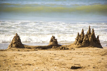 Sea coast sand castle