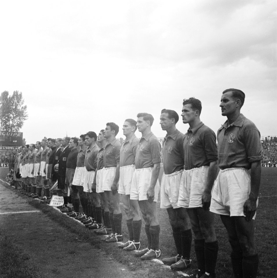 Voetbalinterland Frankrijk-Nederland (4-0). Het Franse team, Bestanddeelnr 902-1835