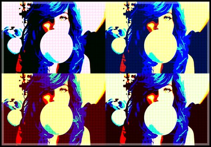 Bubble gum digital art laptop
