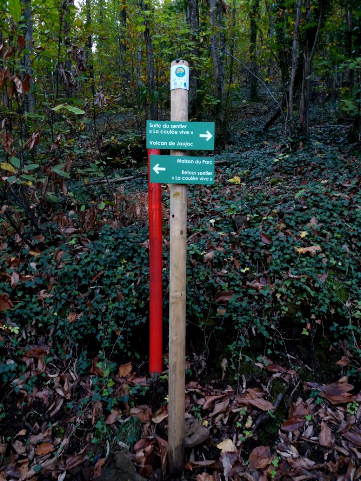 Volcan de Jaujac - Panneau indicateur