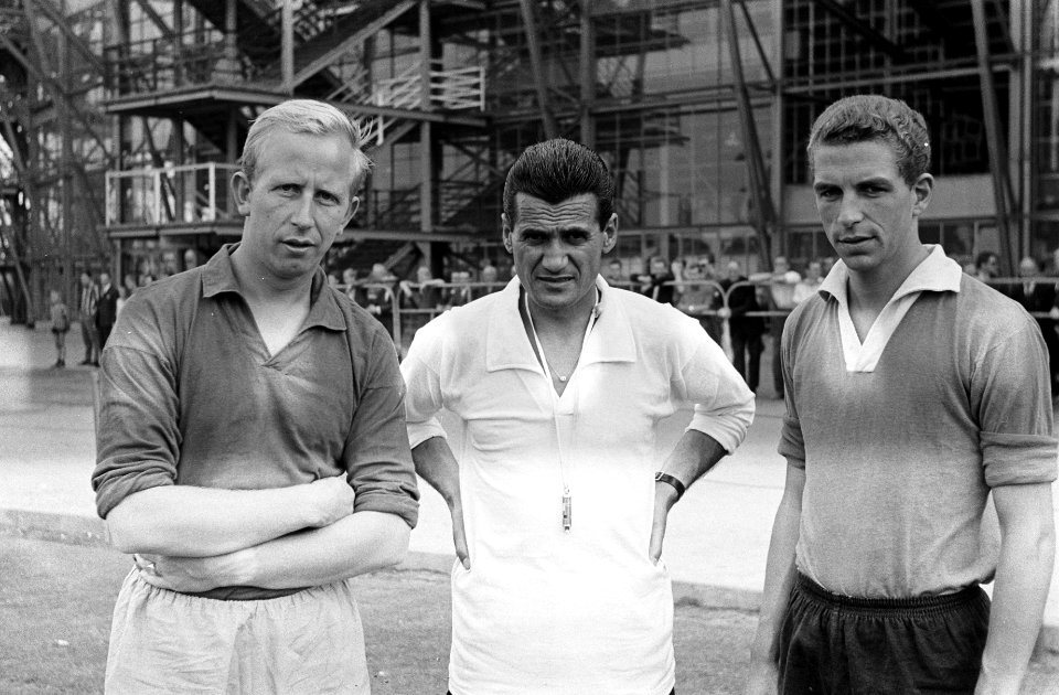 Voetbaltraining Feyenoord begonnen Henk Groot in Feyenoordtenue, Bestanddeelnr 915-3960