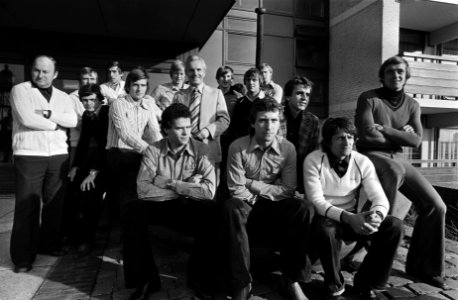 Voetbalelftal DDR in Hotel Atlantic in Kijkduin groepsfoto elftal DDR, Bestanddeelnr 929-9941