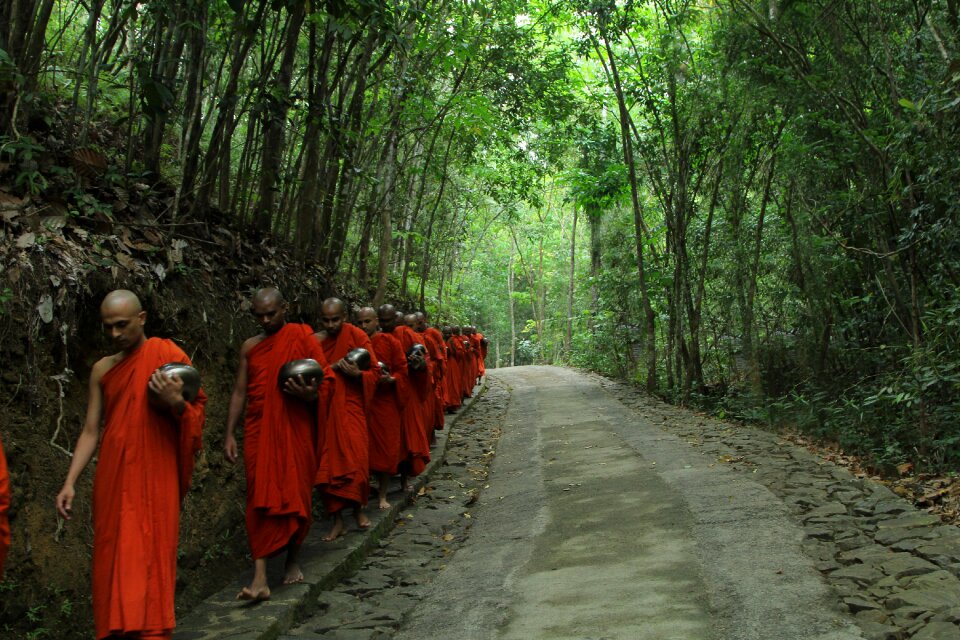 Outdoors monk buddha