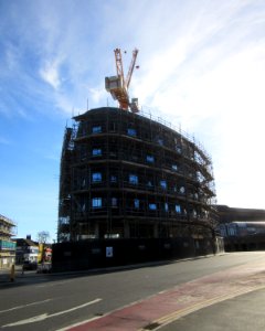 Vogue Studios (Student Accommodation), Vogue Gyratory, Lewes Road, Brighton (March 2017, under construction) (1)