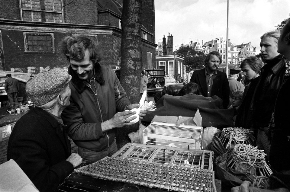 Vogelmarkt op Noordermarkt in Amsterdam, Bestanddeelnr 927-5473