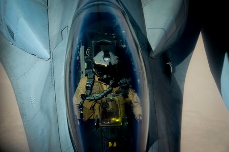 Air force pilot fighter jet