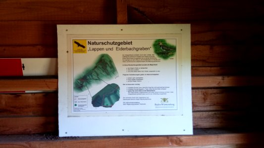 Vogelschutzgebiet Lappen bei Walldürn, Karte in Beobachtungsstand