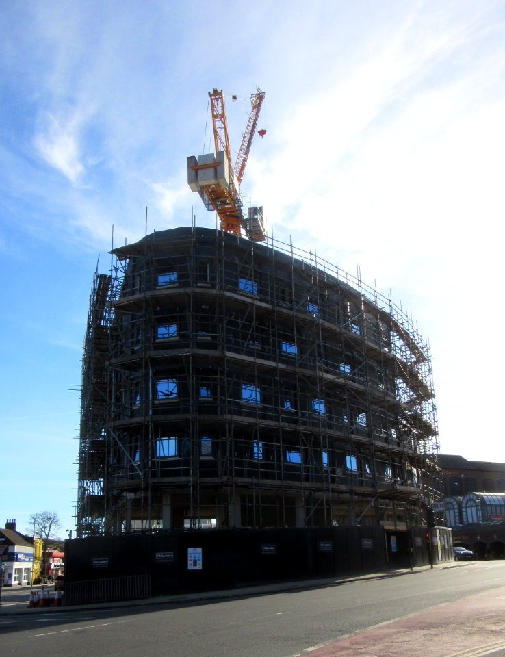 Vogue Studios (Student Accommodation), Vogue Gyratory, Lewes Road, Brighton (March 2017, under construction) (2)