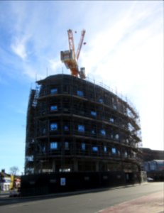 Vogue Studios (Student Accommodation), Vogue Gyratory, Lewes Road, Brighton (March 2017, under construction) (2)