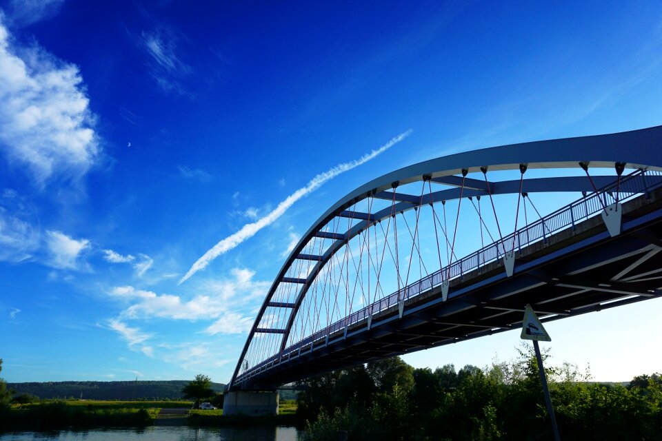 Bridge half moon clouds
