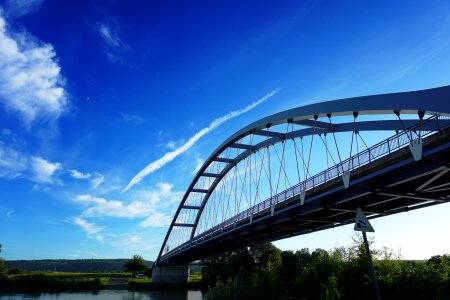 Bridge half moon clouds