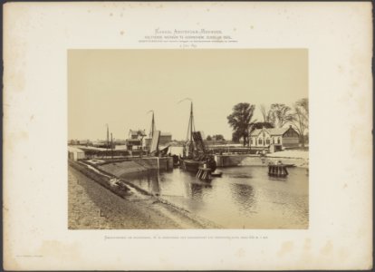Voltooide werken te Gorinchem, zuidelijk deel. Merwedesluis met basculebruggen e, Bestanddeelnr 688
