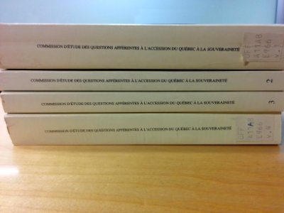 Volumes des études de la Commission d'étude des questions afférentes à l'accession du Québec à la souveraineté