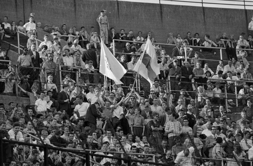 Volewijck tegen Elinckwijk in het Olympisch Stadion in Amsterdam Excl Utrecht , Bestanddeelnr 912-6827