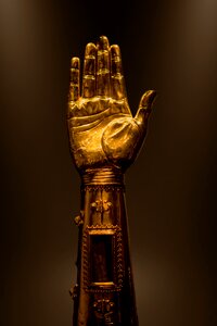 Gold religion armreliquiar of charlemagne photo