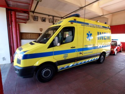 Volkswagen ambulance of the fire department of Santa Comba Dao, Portugal pic photo