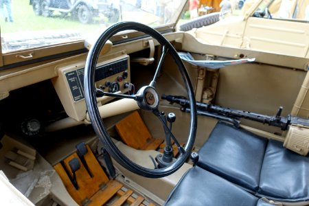 Volkswagen Type 166 Schwimmwagen interior - Battle for the Airfield, 2017 - Collings Foundation - Massachusetts - DSC06959-001