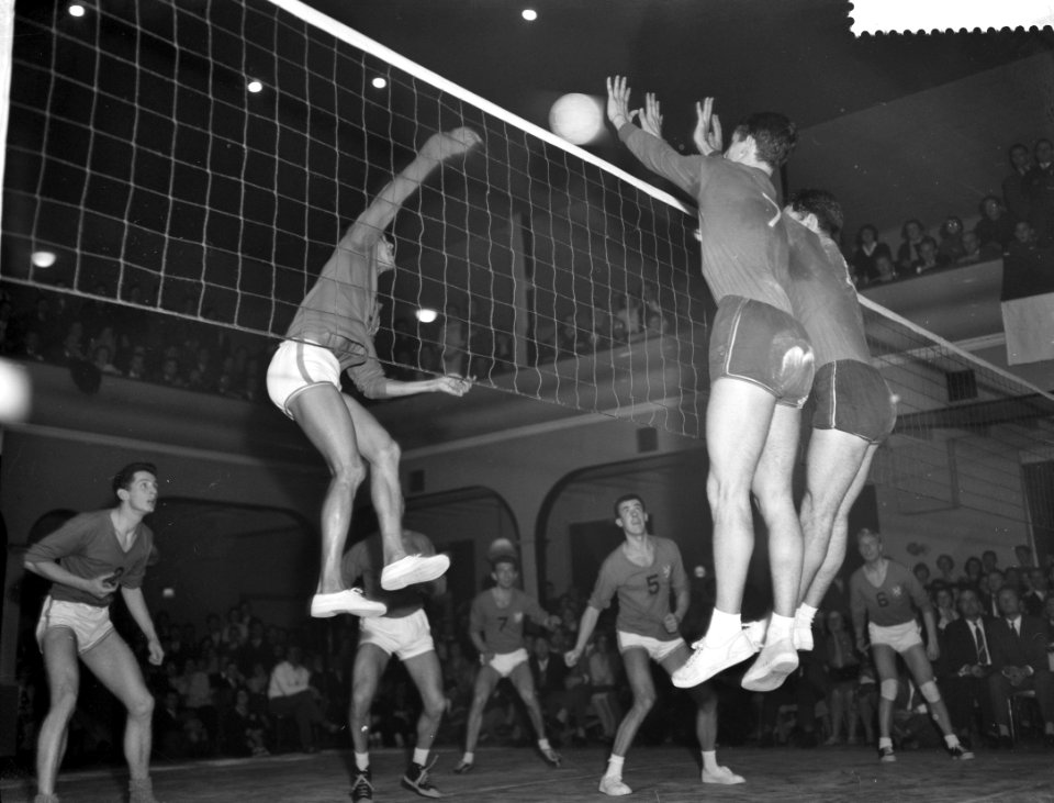 Volleybal Nederland tegen Belgie 0-3 te Deventer, Bestanddeelnr 910-8754